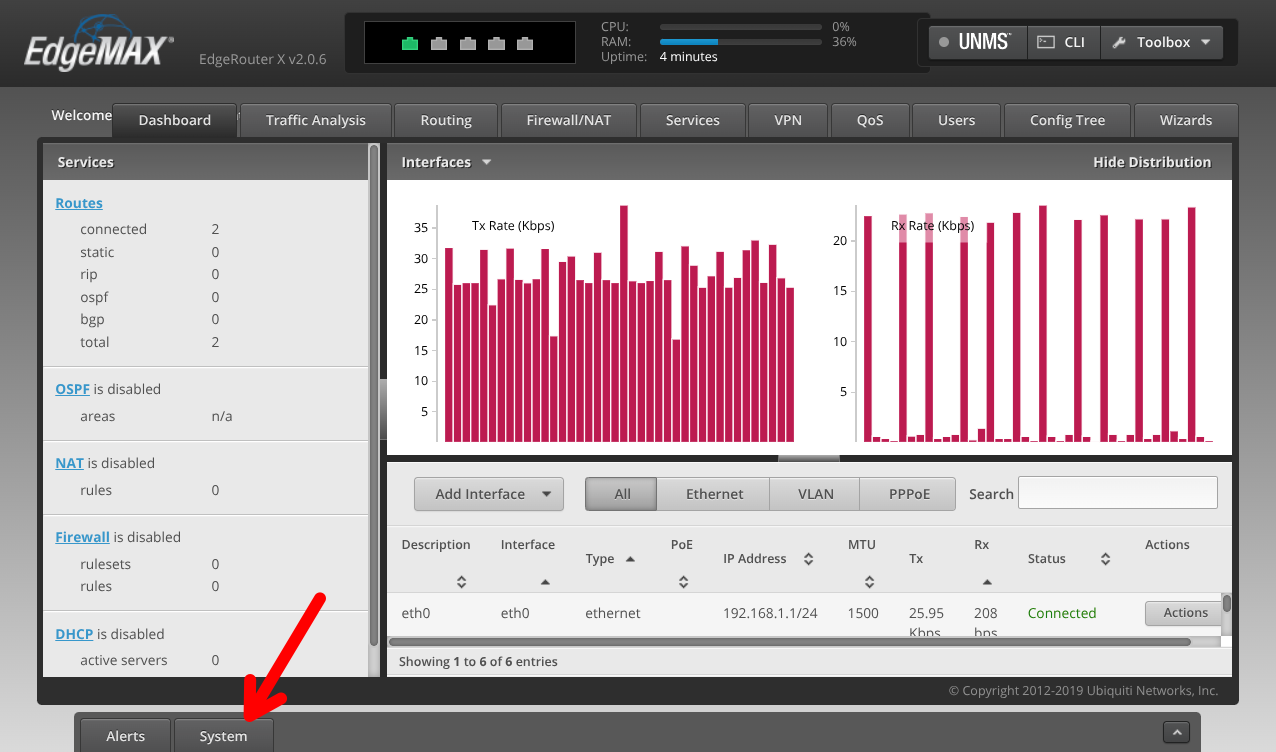 Hier klicken für System